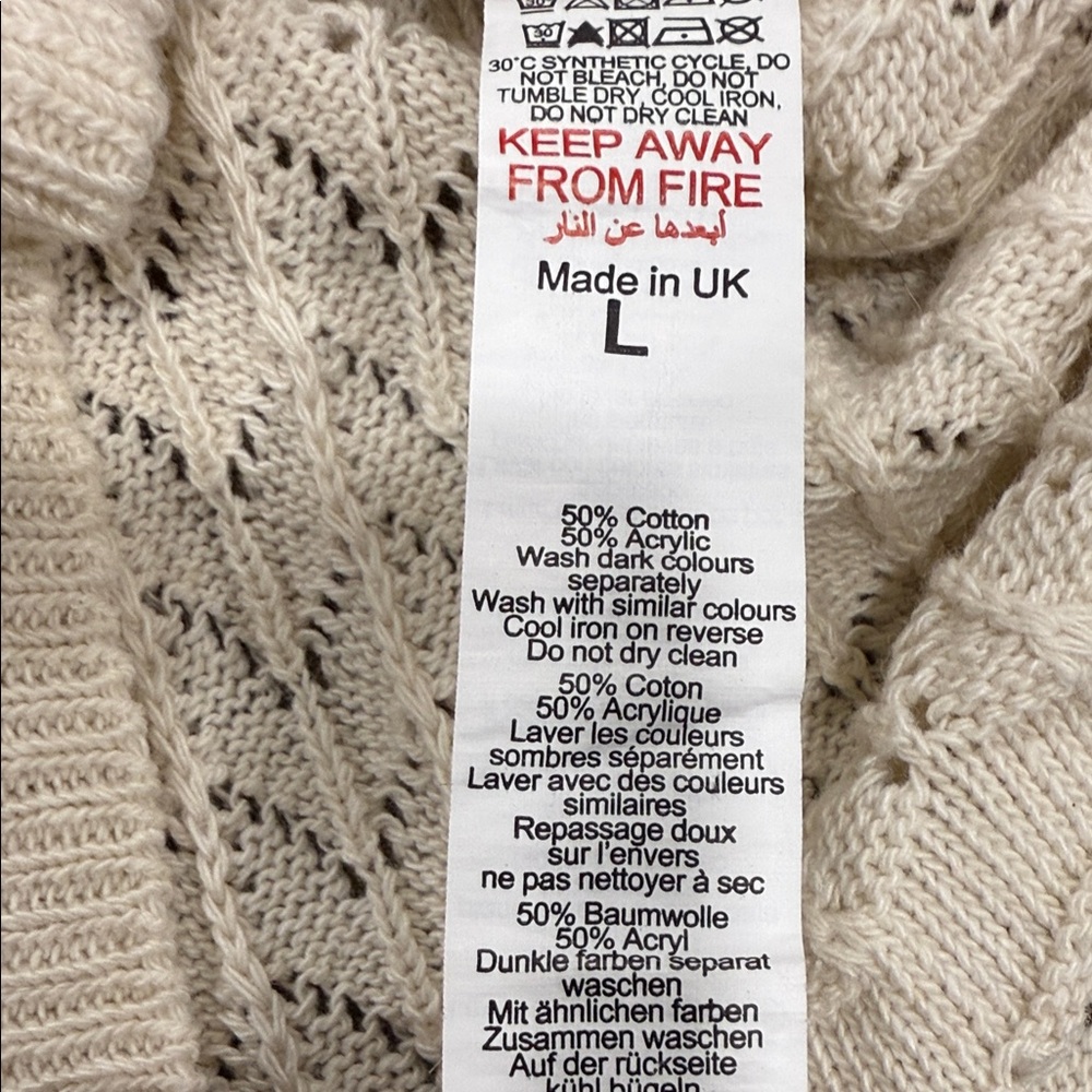 Nasty Gal Long Sleeve Open Back Crochet Maxi Beach Dress Size L Boho Chic Resort - Picture 8 of 8